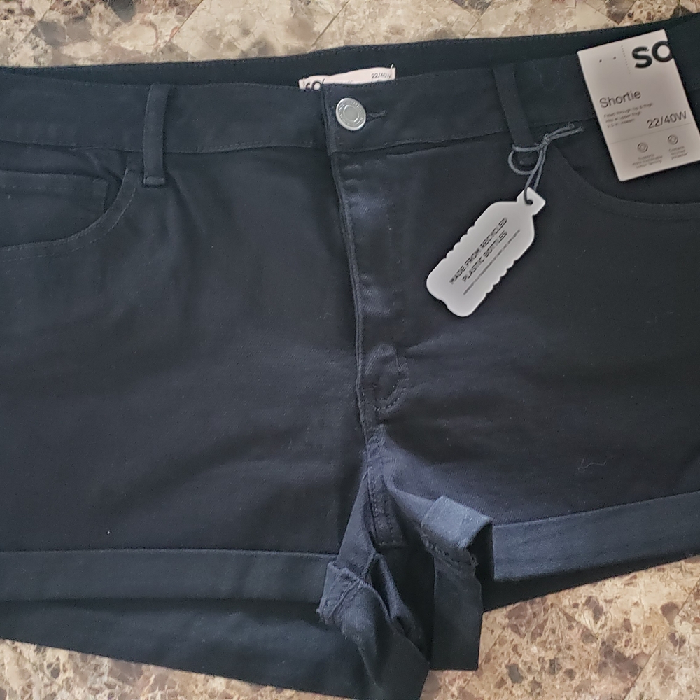 SO Women's Black Jean Shorts
